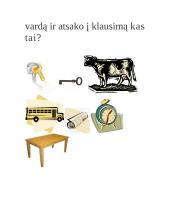 Lietuvių kalbos pamokos planas: daiktavardis 8 puslapis