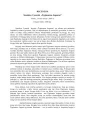 Recenzija - Stanislaw Cynarski „Žygimantas Augustas“