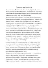 Renesanso epochos istorija