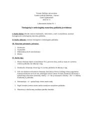 Tiesioginių ir netiesioginių matavimų paklaidų įvertinimas. Laboratorinis darbas Nr. 1