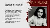 The Diary of Anne Frank by Anne Frank. Knygos anglų kalba pristatymas 2 puslapis