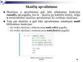 Skaičių duomenų tipai, operacijos su skaičiais 16 puslapis