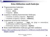 Skaičių duomenų tipai, operacijos su skaičiais 18 puslapis