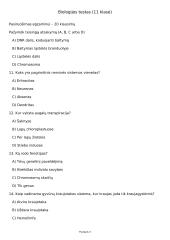 Biologijos testas (11 klasė) 3 puslapis