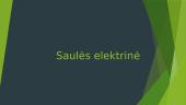 projektas "saulės elektrinė"
