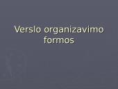 Verslo organizavimo formos (pristatymas)