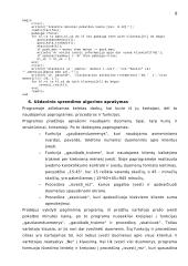 Darbas su paprastaisiais bei kai kuriais struktūriniais duomenų tipais 8 puslapis