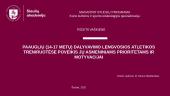 Paauglių (14-17 metų) dalyvavimo lengvosios atletikos treniruotėse poveikis jų asmeniniams prioritetams ir motyvacijai. Skaidrės