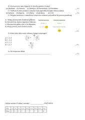 Biologija 9 kl. 1 kontrolinis darbas. ,,Kvėpavimas 1 dalis” 2 puslapis
