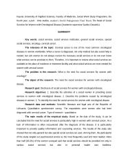 Socialinių paslaugų poreikis moterims sergančioms onkologine liga 2 puslapis