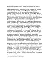 Fausto ir Margaritos istorija – meilės ar suvedžiojimo istorija? (pastraipa)