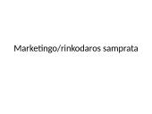 Marketingo/rinkodaros samprata