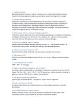 Kvėpavimas. Kontrolinio darbo klausimai su atsakymais