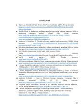 Alkoholio gaminių vartojimo mažinimo strategijos ir situacija pasaulyje ir Lietuvoje 14 puslapis