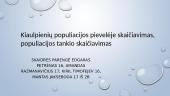 Kiaulpienių populiacijos pievelėje skaičiavimas, populiacijos tankio skaičiavimas