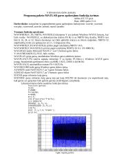 Programų paketo MATLAB garso apdorojimo funkcijų tyrimas