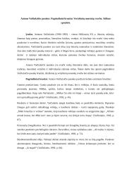 Antano Vaičiulaičio pasakos. Pagrindiniai bruožai. Vertybinių nuostatų svarba. Stiliaus ypatybės