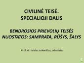 Civilinė teisė. Specialioji dalis. Išsamus konspektas