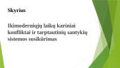 Ikimoderniųjų laikų kariniai konfliktai ir tarptautinių santykių sistemos susikūrimas