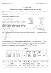 Slopinamųjų svyravimų tyrimas spyruokline svyruokle bei koeficiento skaičiavimas 1 puslapis