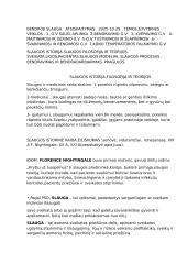 Bendroji slauga - atsiskaitymas. Gyvybinės veiklos