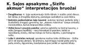 Mito apie Sisifą interpretacija K. Sajos apsakymo ištraukoje ,,Sizifo akmuo‘‘ 6 puslapis