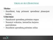 Karjeros sprendimo būdai