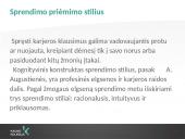 Karjeros sprendimo būdai 14 puslapis