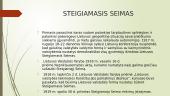 Seimo, kaip įstatymų leidžiamosios institucijos, formavimo ir funkcionavimo teisinio reglamentavimo raida (1918-1940) 2 puslapis