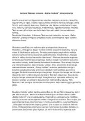 Antano Škėmos ,,Balta drobulė" romano ištraukos interpretacija 