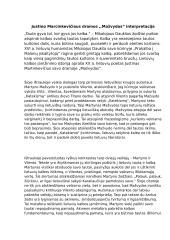 Justino Marcinkevičiaus dramos ,,Mažvydas“ ištraukos interpretacija 