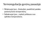 Homeostazė ir termoreguliacija. Skaidrės 14 puslapis