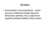Homeostazė ir termoreguliacija. Skaidrės 20 puslapis
