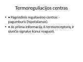 Homeostazė ir termoreguliacija. Skaidrės 8 puslapis
