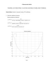 Tiesinių automatinių valdymo sistemų stabilumo tyrimas