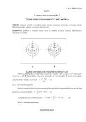 Žiedo inercijos momento matavimas svyravimų metodu