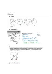 Centrinio kampo ir įbrėžtinio kampo apibrėžimai. Ryšys tarp centrinio ir apibrėžtinio kampų dydžių. Įbrėžtinio kampo savybės įrodymas 4 puslapis
