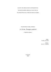 J.G. Fichtė "Žmogaus paskirtis"