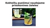 Kokteilių puošimas, aksesuarai, taurės krašto apvadėlio sudarymas 19 puslapis