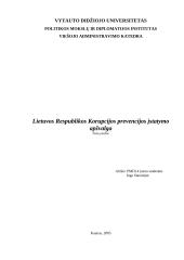 Lietuvos Respublikos Korupcijos prevencijos įstatymo apžvalga