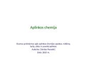 Aplinkos chemija. Skaidrės