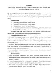 Ikimokyklinio amžiaus vaikų fizinis aktyvumas, fizinis pajėgumas bei jų sąsajos su tėvų fiziniu aktyvumu 5 puslapis