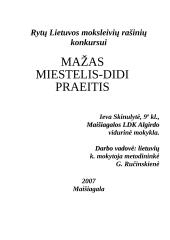 Mažas miestelis - didi praeitis: Maišiagala 8 puslapis