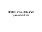 elektrinis laidumas puslaidininkiuose