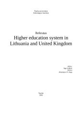 Education in Great Britain and Lithuania
