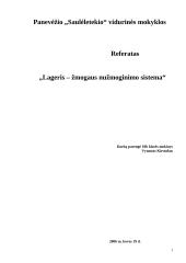 Lageris – žmogaus nužmoginimo sistema