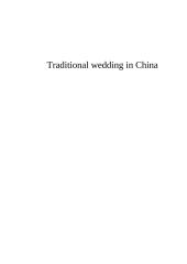 Traditional wedding in China