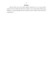 Microsoft Office 2003  Excel, Word, Access, PowerPoint darbo aprašymas 19 puslapis