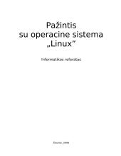 Pažintis su operacine sistema "Linux"