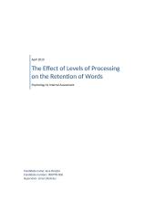 The effect of levels of processing on the retention of words